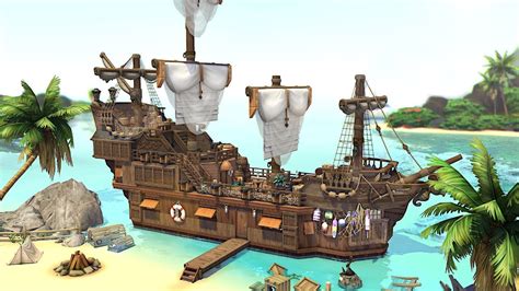 the sims 4 pirate|Sims 4 PIRATE SHIP [No CC] .